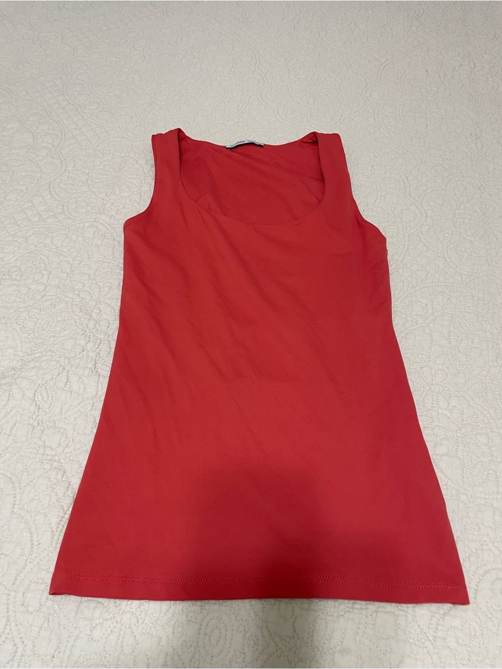 Zara Coral-Red Sleeveless Tank Top